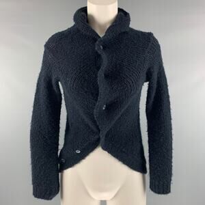 MARNI Size 2 Navy Asymmetrical Cardigan
